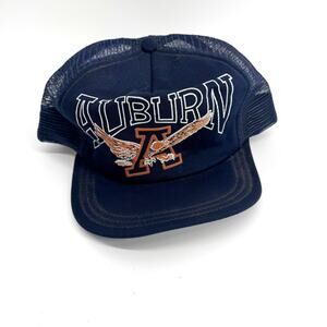 Vintage Auburn Tigers Snapback Trucker Hat 80s 90s - Sportswear College Logo